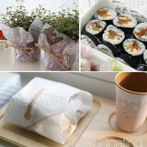 예쁜 도시락 왁스페이퍼 10장 (유산지 도시락포장지 기름종이), 노트 유산지