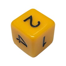 다스마트 오렌지톤 노랑 6면체 주사위