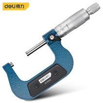 전자 디지털 마이크로미터 내부 외부 다이얼게이지 Deli-마이크로 미터 캘리퍼 0-25mm/ 25-50mm 0.01mm 측정 정밀 게이지 금속 캘리퍼스 도구 1 개, [02] 25-50mm