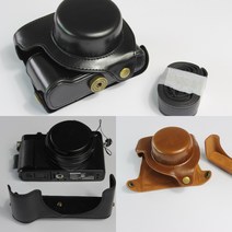 파나소닉 루믹스 LX100 M2 카메라 PU가죽 풀커버 케이스 파우치, 블랙