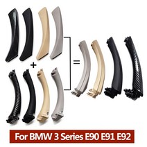 bmw 3 시리즈 e90 e91 e92 316 318 320 325 328i 2004-2012용 커버 트림 교체가 있는 업그레이드된 내부 도어 풀 핸들, 오른쪽 내부 베이지
