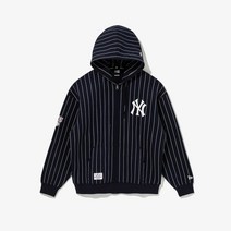 뉴에라 MLB 뉴욕 양키스 스트라이프 후드 집업 울트라 네이비 13781114