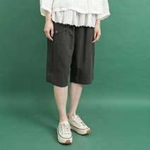 이중포켓 밴딩 린넨 팬츠