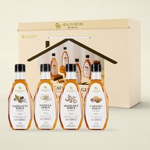 비에이치스토리 [헬스레시피] 몽크슈 무설탕 홈카페시럽 선물세트 530g 4병 1set, 단품없음