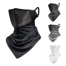 1+1 자전거버프 여름 귀걸이 자전거마스크 자외선차단 쿨마스크 스포츠마스크, 럼프마스크(블랙+블랙)