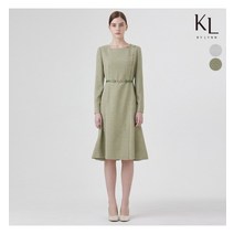 KL KL 스퀘어넥 솔리드 원피스