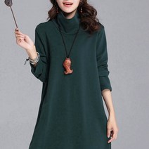 가바바 여성 원피스 목폴라 니트 노멀 데일리 롱 원피스 G38588