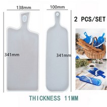 레진탑꾸재료 사각형 컵 받침 큰 실리콘 몰드 diy 만들기 도구 크리스탈 에폭시 탁상 컵 받침 몰드, 2개 트레이