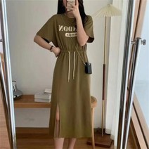 여성 면 여름원피스 반팔 롱원피스 캐주얼 빅사이즈