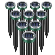 Mole Repellent 태양열 초음파 고퍼 퇴치 소닉 스파이크, Round
