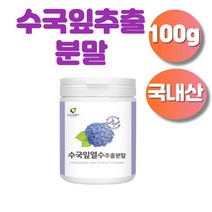 수국잎 추출물 수국차 수국 입 분말 가루 1통 100g 3개월분 농축추출물 최대함량 산 하이드란제놀 100% 국내산, 1개