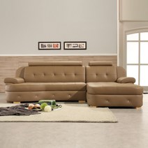 [보루네오] 엘리브 오딜레2 라텍스 천연가죽 4인용 소파 sk058, 카푸치노