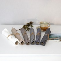 [나산] 냅킨 린넨 100% 젠스타일 RS91-7 6장 SET 40x30cm 당일발송, 상세설명 참조, 19 네이비블루