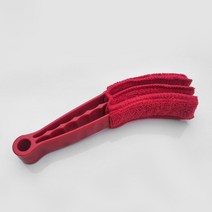 유리창청소도구 창문닦이 물유리창청소도구 물기제거기제거 마이크로 화이버 탈착식 세척 가능 청소 브러시 가정용 먼지 떨이 창 블라인드 도구, 3.red