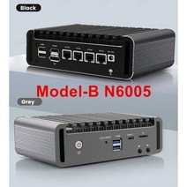 미니 PC 소형 mini 컴퓨터 2023 2.5G 소프트 라우터 펜티엄 N6005 N5105 V5 4x 인텔 i226 Nics 2 * NVMe DDR4 팬리스 방화벽 기기 VPN, CN, 8GB DDR4 128GB NVMe + AU, ModelB Pentium N6005