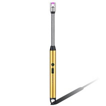 실외용난로 신제품 USB 충전식 방풍 플라즈마 점화 롱 가스 스토브 야외 특이한 라이터 주방용, [03] Gold