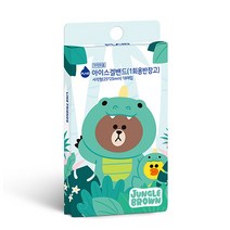라인프렌즈 정글브라운 아이스겔밴드 18매입/썸머/여름/모기/밴드/패치/아이스겔/물린데, 20개
