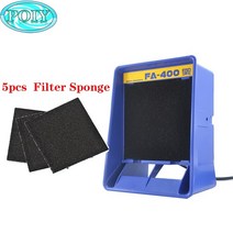 국소배기장치 220v110v fa-400 솔더 철 연기 흡수기 esd fume extractor 흡연 악기 5pcs 무료 활성탄 필터 스폰지, 110v 미국 플러그