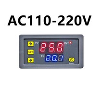 타임 스위치 콘센트 AC 110V 220V 디지털 시간 지연 릴레이 듀얼 LED 디스플레이 사이클 타이머 제어 조정 가능한 타이밍, 한개옵션1, 03 AC110-220V