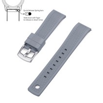 워치 스트랩 가황 FKM 고무 시계 스트랩 20mm 22mm 손목 밴드 슬라이드 키퍼 링 스포츠 퀵 릴
