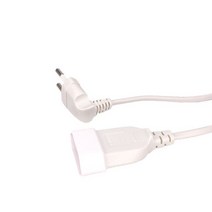 Europea 90도 남성 플러그 여성 소켓 전원 연장 케이블 PC 컴퓨터 PDU 0.3m/0.6m/1.8m EU 2 프롱 벤드 각도, 03 1.8M, 01 WHITE