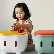 돌아기 책상 아기 밥상 6세 5세 6살 유아 아기 현관 의자, 옐로우커버+화이트