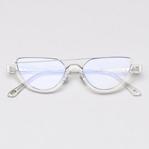 스타일호른 독특한 여성 캣츠아이 투명안경테 블루라이트 차단 안경