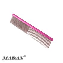 마단 미니콤 소형콤 페이스콤 Madan Face Comb Mini Comb 강아지빗 일자빗, 4인치 미니칼라콤 MAC-115 Peach