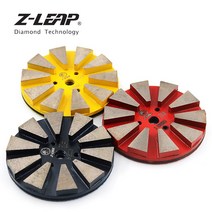 쌍발기 콘크리트광택기 Z-LEAP 4 "다이아몬드 연마 패드 금속 본드 105mm 콘크리트 화강암 대리석 디, 02 3 개_01 Grit 50