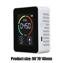 실내 공기 질 측정 다기능 5 in1 CO2 미터 디지털 이산화탄소 USB 공기 HCHO 감지기 가스 분석기 온도 습도 품질 모니터, 협력사, 3 in 1 화이트