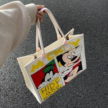 대용량 미키 토트백 캔버스백 기저귀 가방