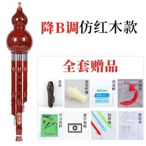 조롱박리코더 중국 민족 악기 입문 레트로 나무 피리, 갈색 B톤 +패키지