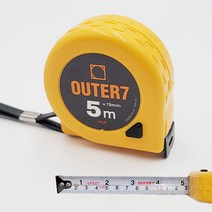아웃터7 전문가용 인치 inch 센치 cm 겸용 목공 줄자 5M
