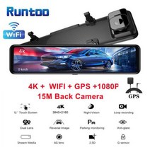 블랙박스 룸미러 12 quot자동차 DVR 4K 38402160P 대시 캠 IMX415 후면보기 미러 GPS 카메라 1080P 자동차 비디오 레코더 주차 monitor, L115G+128G