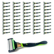 50박스 프리미엄 6 블레이드 면도기 - 일회용 스테인리스 스틸 접대 품질 하이 엔드 트윈 남성 여성용 알로에 베라 윤활 스트립 포함 총 100개의 카트리지 포함142665