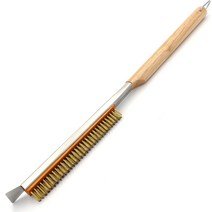 Mauncode 53.3cm(21인치) 피자 스톤 브러시 스크레이퍼 포함 - 야외 휴대용 피자 오븐용 완벽한 청소 도구, 한개옵션0