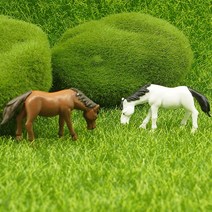 비오스 테라리움 동물 피규어 커플말 2P, 흰색말2P