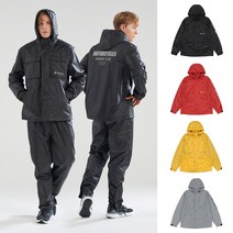 RAVER 레이버 오토바이 우비 바이크 레인자켓 방수 안전 비옷 성인 배달 우비 레인코트 4COLOR, 레드, M