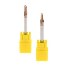 GHSHOP 2x HRC55 텅스텐 카바이드 코팅 볼 엔드 밀 CNC 도구 반경 2mm, 실버, 텅스텐 스틸