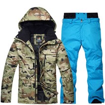 스노우보드자켓 남성 후드 재킷 스노우 보드 복 여자 자켓 30 위장 용 의류 스키 세트, 그림 재킷 pant1, XL