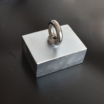 공업용자석 마그네틱 초강력 고강도 쇳가루 자석바 대형 공장 사각 막대, 77x57x31.5(구멍+링)