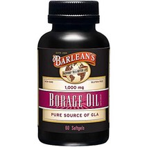 순수 감마-리놀렌산(gla) 함유 barleans borage oil softgels 60 softgels