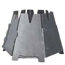 소형화목난로 캠핑 접이식 목재 스토브 미니 방풍 장작 스테인레스 스틸 육각 연소 하이킹 요리 BBQ, 01　Black, 01 Black