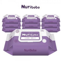 [마미요] 누리베베 아기물티슈 캡형 100매x10팩, 상세페이지 참조