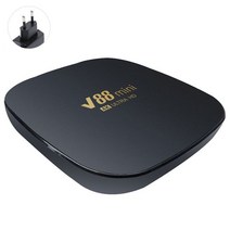 DivX V88 미니 스마트 TV 박스 안드로이드 12 Allwinner H3 쿼드 코어 G 와이파이 8K 셋톱 H.265 극장 미디어 플레이어 8GB 2.4 GB 128 년, [02] 8GB128GB, [01] EU Plug