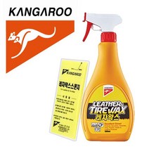 캉가루 스펀지포함 타이어 레자왁스 0.5L 가죽왁스 광택 차량시트 압축스펀지, 단품