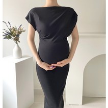 드레이프 셔링 롱원피스 주수 만삭촬영원피스 셀프웨딩 드레스 임부복 베이비샤워