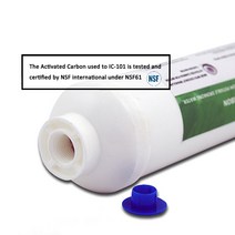 정수필터 수도 필터 주방 Coronwater 인라인 RO GAC Posfilter 코코넛 쉘 기반 활성탄 물 필터 IC-101, 01 1 개