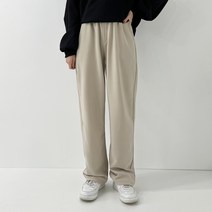 데일트 여성 밴딩 기모 와이드 슬랙스 팬츠