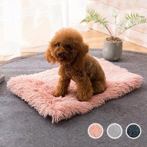 코스트코강아지방석 겨울 개 침대 매트 부드러운 양털 애완 동물 쿠션 집 따뜻한 강아지 고양이 작은 대형 개를위한 잠자는 침대 담요 고양이 사육장 카마 페로, M, 분홍